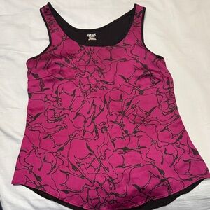 Purple and black dressy tank top camel design.